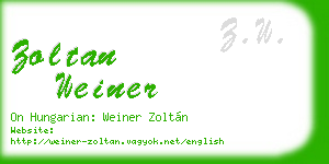 zoltan weiner business card