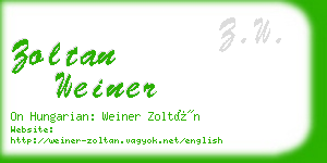 zoltan weiner business card